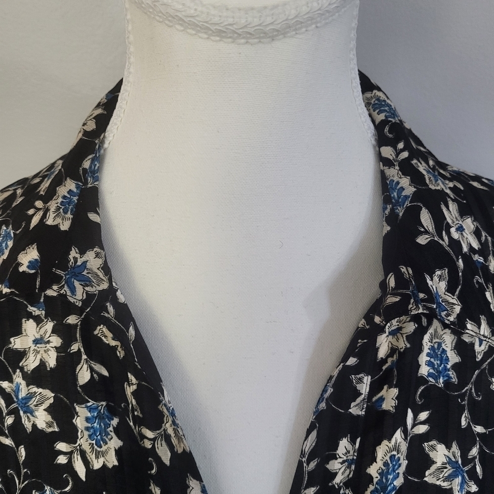 Veronica Beard Samy Silk Blend Button Front Self Tie Shirt Dress Floral … - Picture 11 of 16